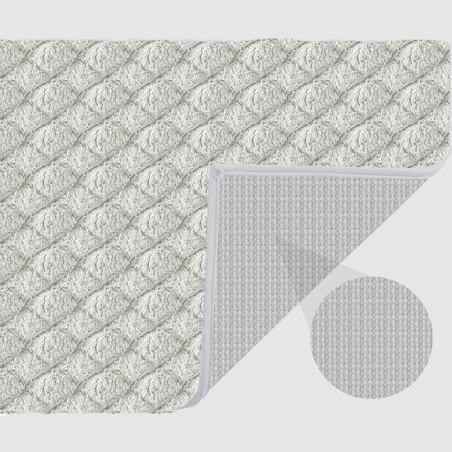 Tivoli Silver 40x60cm Bath Mat & Door Mat | Highly Absorbent | Anti-Skid for Superior Safety and Comfort