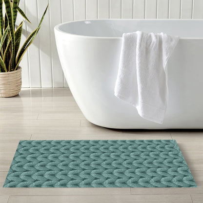 Cable Aqua 40x60cm Bath Mat & Door Mat | Highly Absorbent | Anti-Skid for Superior Safety and Comfort