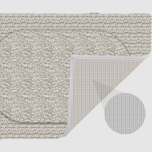 Crown Light Grey 40x60cm Bath Mat & Door Mat | Highly Absorbent | Anti-Skid for Superior Safety and Comfort