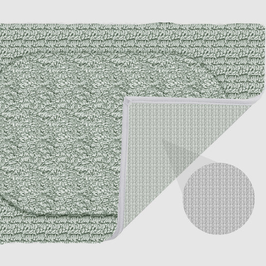 Crown Sea Green 40x60cm Bath Mat & Door Mat | Highly Absorbent | Anti-Skid for Superior Safety and Comfort