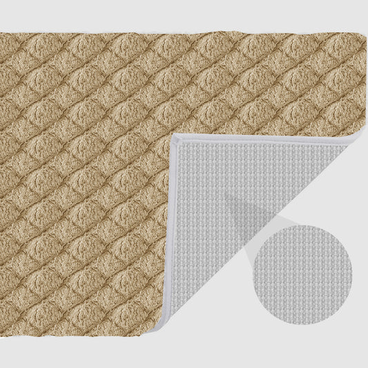 Tivoli Beige 40x60cm Bath Mat & Door Mat | Highly Absorbent | Anti-Skid for Superior Safety and Comfort