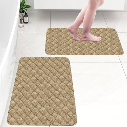 Tivoli Beige 40x60cm Bath Mat & Door Mat | Highly Absorbent | Anti-Skid for Superior Safety and Comfort