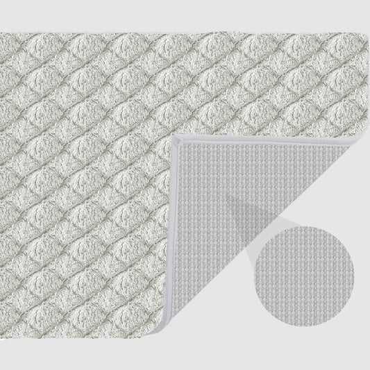 Tivoli Silver 40x60cm Bath Mat & Door Mat | Highly Absorbent | Anti-Skid for Superior Safety and Comfort
